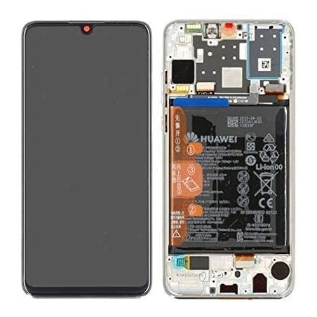 Huawei P30 Lite (MAR-LX1A) LCD+Touch+Front Cover (Pearl White) & Battery