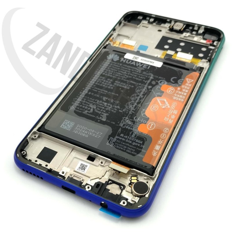 Huawei P40 Lite E LCD+Touch+Front cover (Blue) & Battery