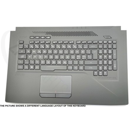 Asus GL703GS-1A Keyboard (FRENCH) ModuleAS (BACKLIGHT, RGB 4-ZONE) (with TP)