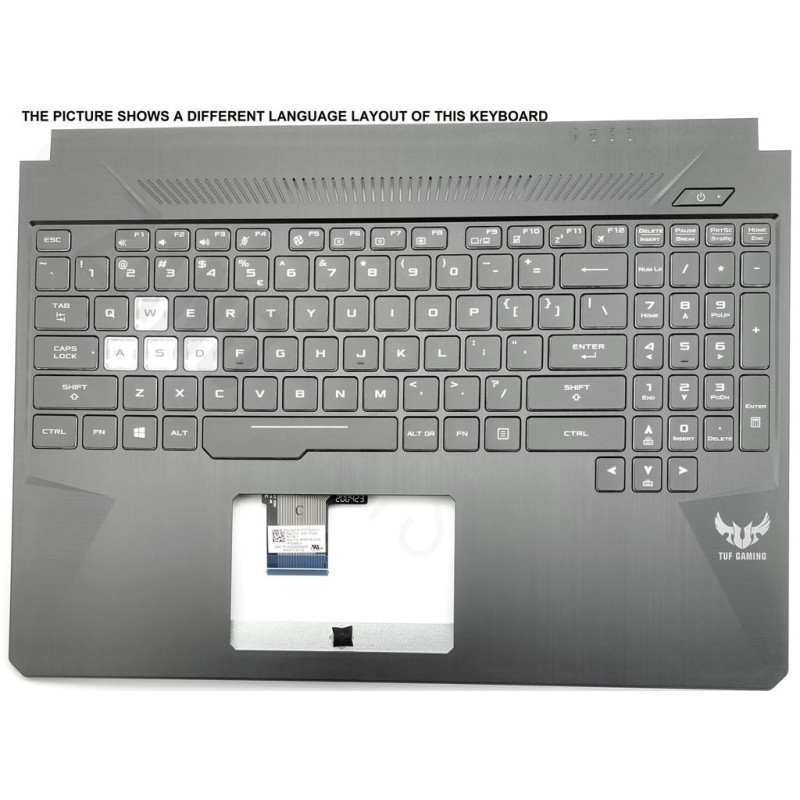 Asus FX505DY-1A Keyboard (HUNGARIAN) ModuleAS (with MYLAR) 2FIN (BACKLIGHT, RGB)