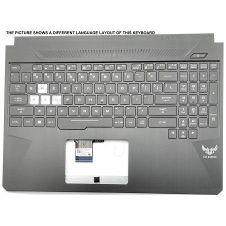 Asus FX505DY-1A Keyboard (LATIN AMERICAN) ModuleAS (with MYLAR) 2FIN (BACKLIGHT, RGB)