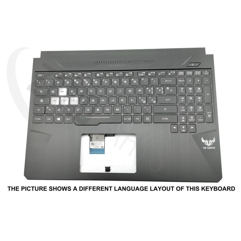 Asus FX505DU-1A Keyboard (GREEK) ModuleAS (3F SUNREX BLACKRGB) (WITH MYLAR)