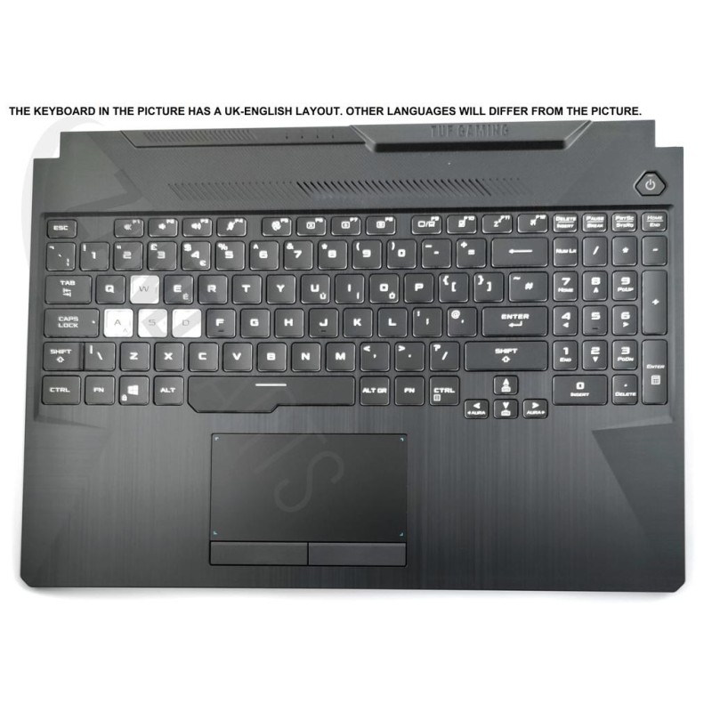 Asus FA506IV-1D Keyboard (US-ENGLISH) ModuleAS (BACKLIGHT, RGB 3FIN 48W) (TOUCHPAD) (BLACK)