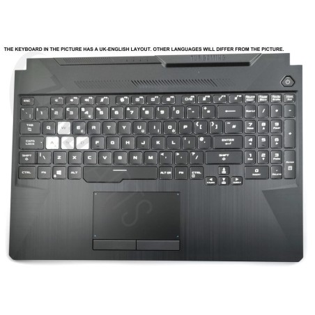 Asus FA506IV-1D Keyboard (US-ENGLISH) ModuleAS (BACKLIGHT, RGB 3FIN 48W) (TOUCHPAD) (BLACK)