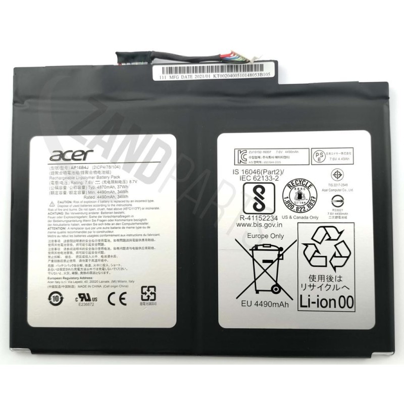 Acer SA5-271(P) Battery (Poly 4870mAh Main)