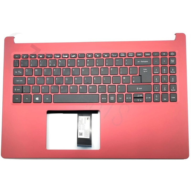 Acer A315-22 Keyboard (UK-ENGLISH) UMA & Upper Cover (RED)