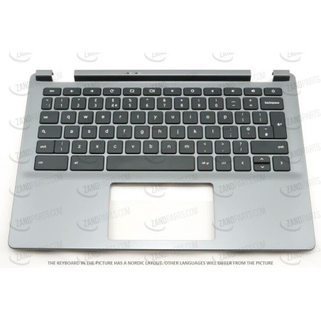 Acer C731(T) Keyboard (UK-ENGLISH) & Upper Cover (IRON GRAY)
