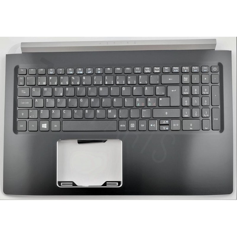 Acer A515-41GA515-51(G) Keyboard (NORDIC) W8 & Upper Cover (BLACK)
