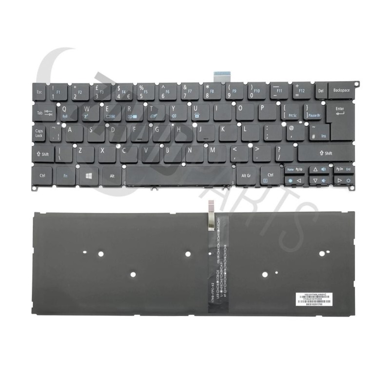 Acer SF714-51T Keyboard (UK-ENGLISH) (BACKLIGHT), BLACK