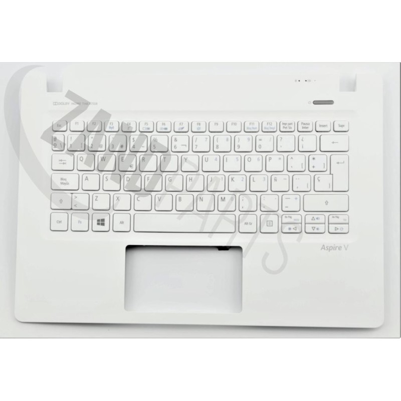 Acer V3-371 Keyboard (SPANISH) 84KS & Upper Cover (WHITE)