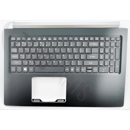 Acer A515-41GA515-51(G) Keyboard (US-ENGLISH INTERNATIONAL) W8 & Upper Cover (BLACK)