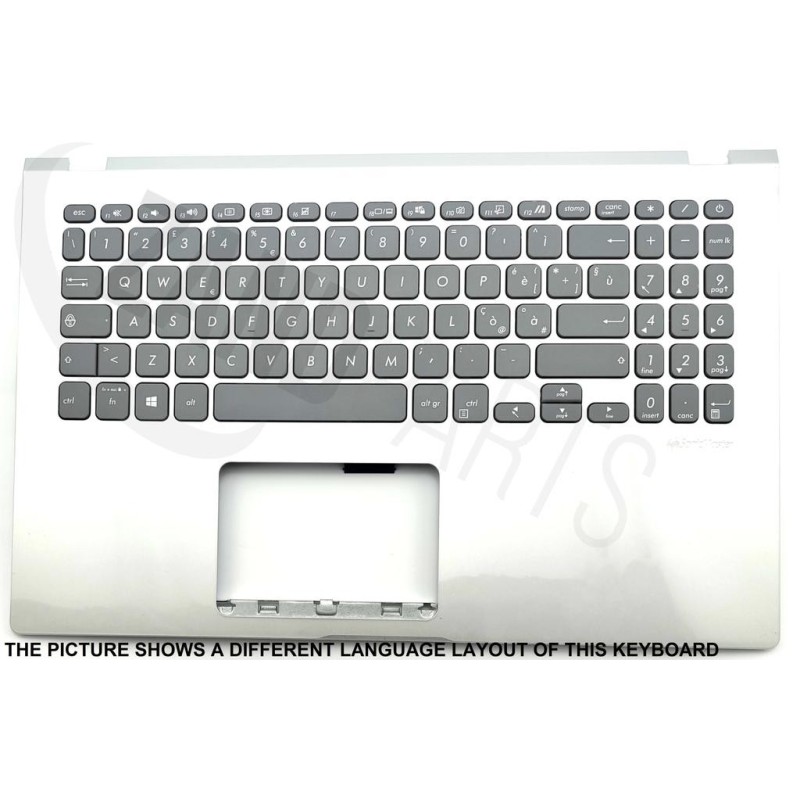 Asus X509JB-1S Keyboard (US-ENGLISH) ModuleAS (ISOLATION) (CHROMESILVER)